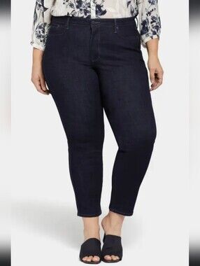 NYDJ Stella Tapered Ankle Dark Wash High Rise Jeans size 18